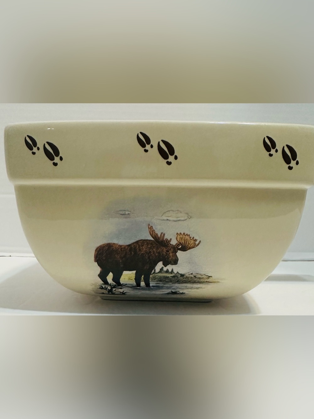 Wildlife Square Nesting Bowls Fish Bear Moose Motif Lot of 3 Animals Debco